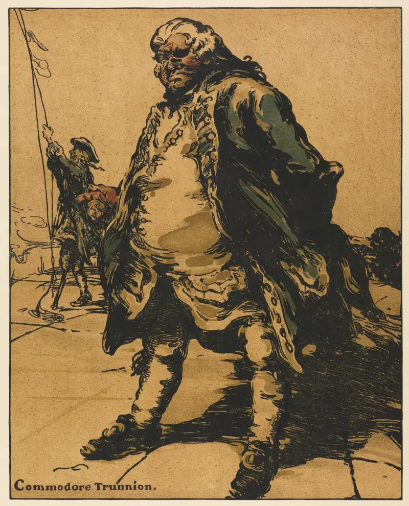 Characters of Romance; Commodore Trunnion av William Nicholson