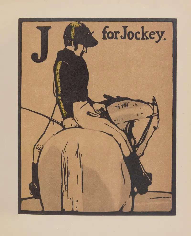 J för jockey av William Nicholson