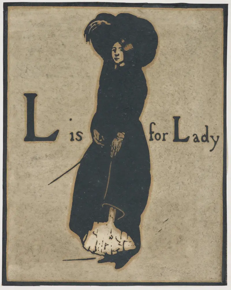 L is for Lady. From; an Alphabet av William Nicholson