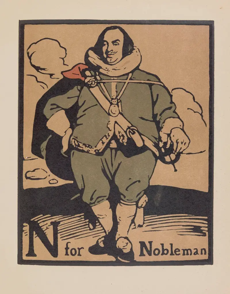 N för Nobleman av William Nicholson