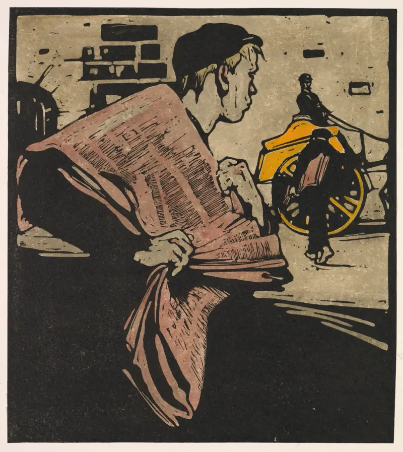 Poslíček s novinami, William Nicholson