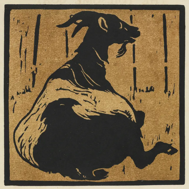 The Square Book of Animals; The Toilsome Goat av William Nicholson