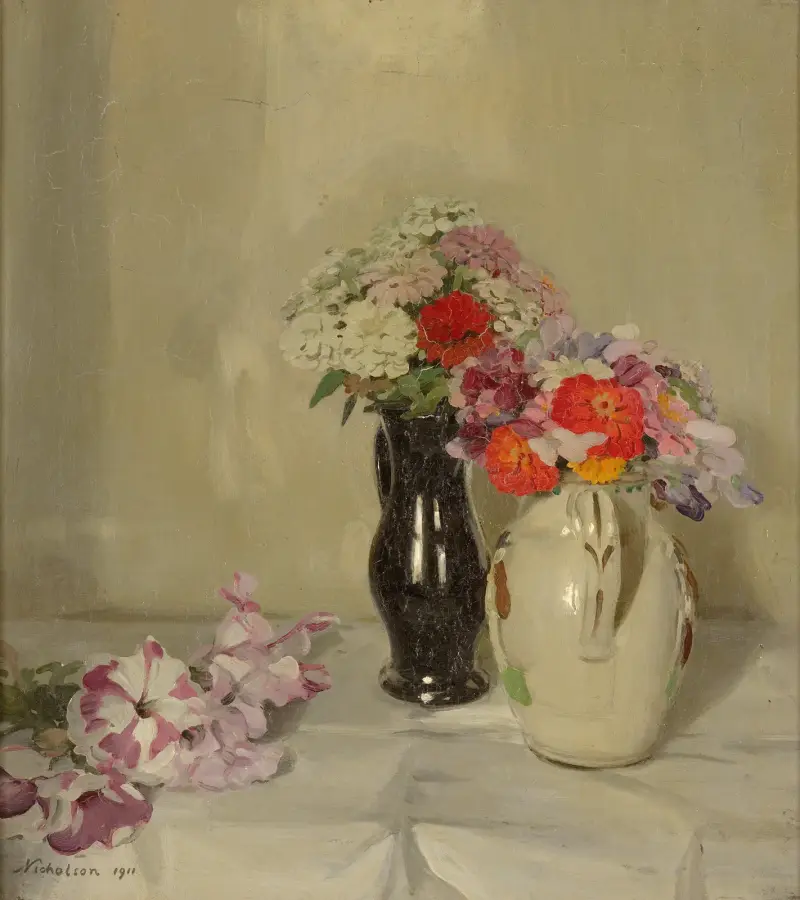 Zinnias av William Nicholson