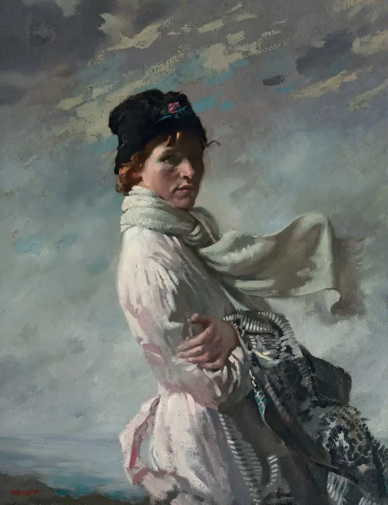 ‘In Dublin Bay’; Portrait of the Artist’s Wife av William Orpen