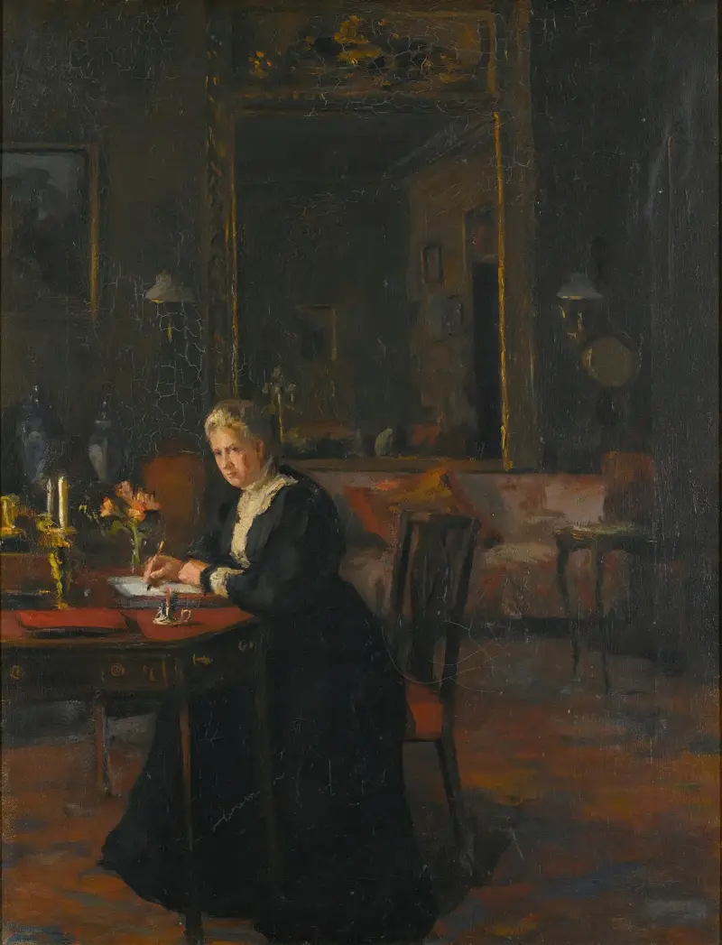 Portrait Interior; Louisa Caroline Elizabeth Hamilton av William Orpen