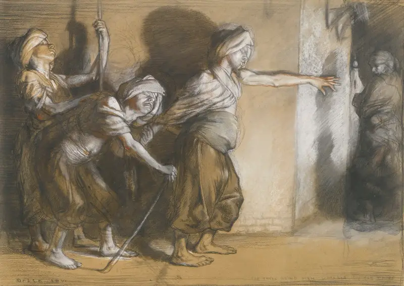 Die drei Blinden (Tausendundeine Nacht) von William Orpen