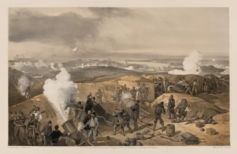 A hot day in the batteries av William Simpson
