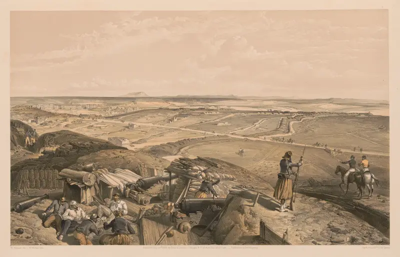 Bastion du Mat, from the central bastion av William Simpson