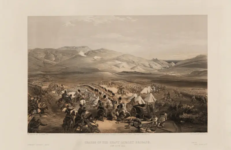 Lätta kavalleriets anfall, 25 oktober 1854 av William Simpson