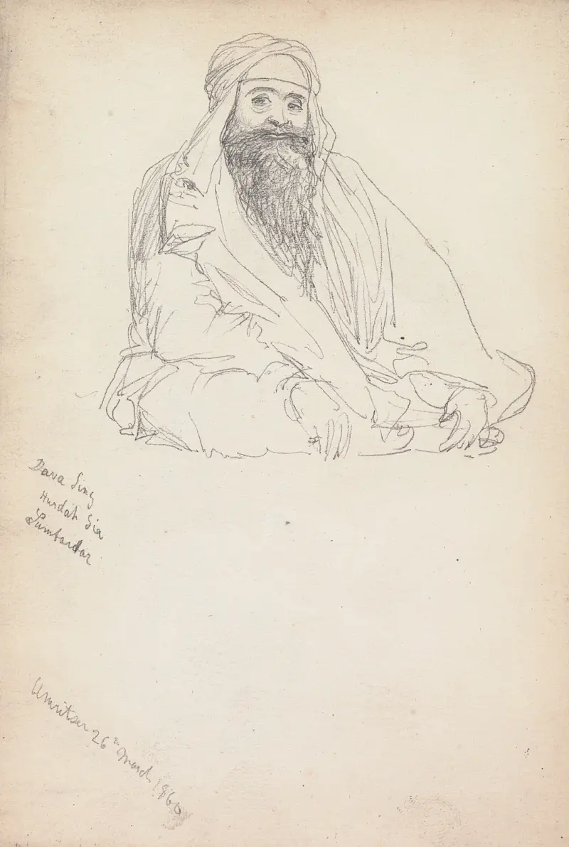 Dava Singh, Amritsar, 26 March 1860 av William Simpson