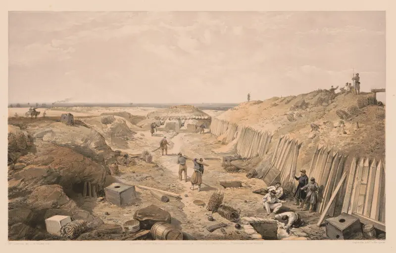 Ditch of the Bastion du Mât av William Simpson