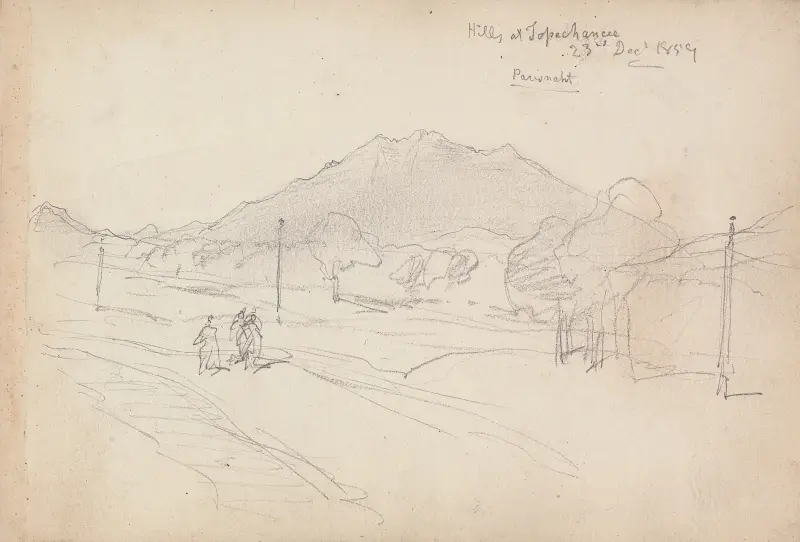 Kullar vid Topechancee, 23 december 1859 av William Simpson