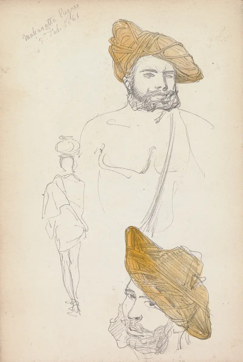 Mahratta Pugree, 5 februari 1861 av William Simpson
