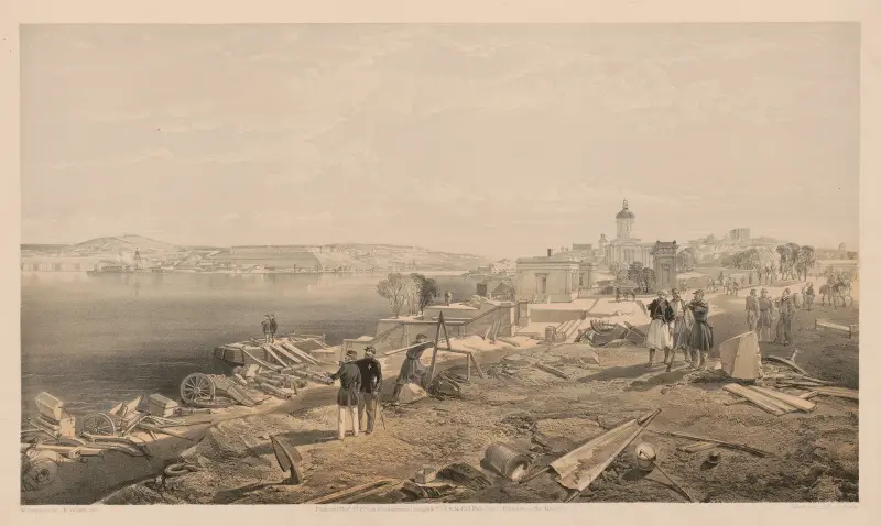 Sebastopol from the rear of Fort Nicholas, looking south, 1855 av William Simpson