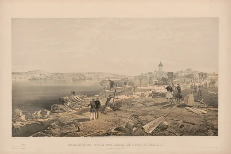 Sebastopol from the rear of Fort Nicholas, looking south, 1856 av William Simpson
