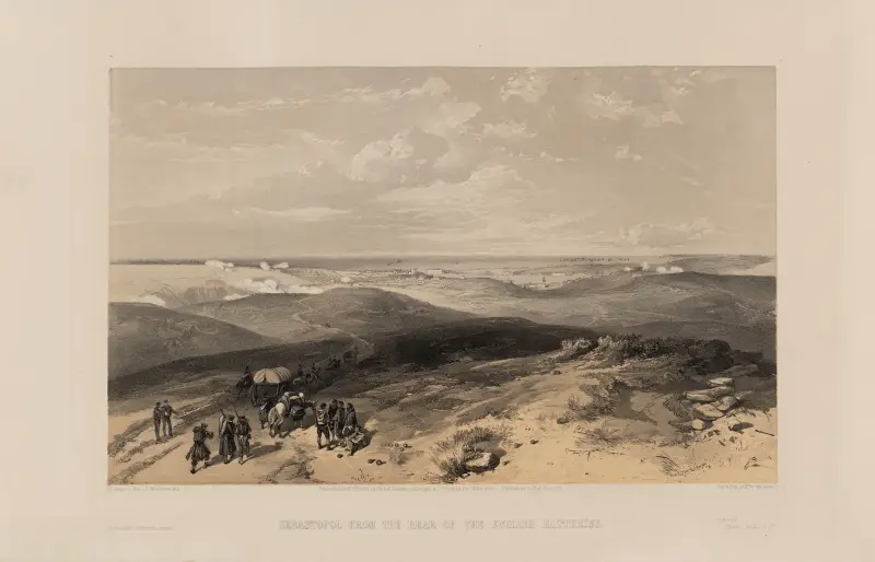 Sewastopol von der Rückseite der englischen Batterien, 1856 von William Simpson