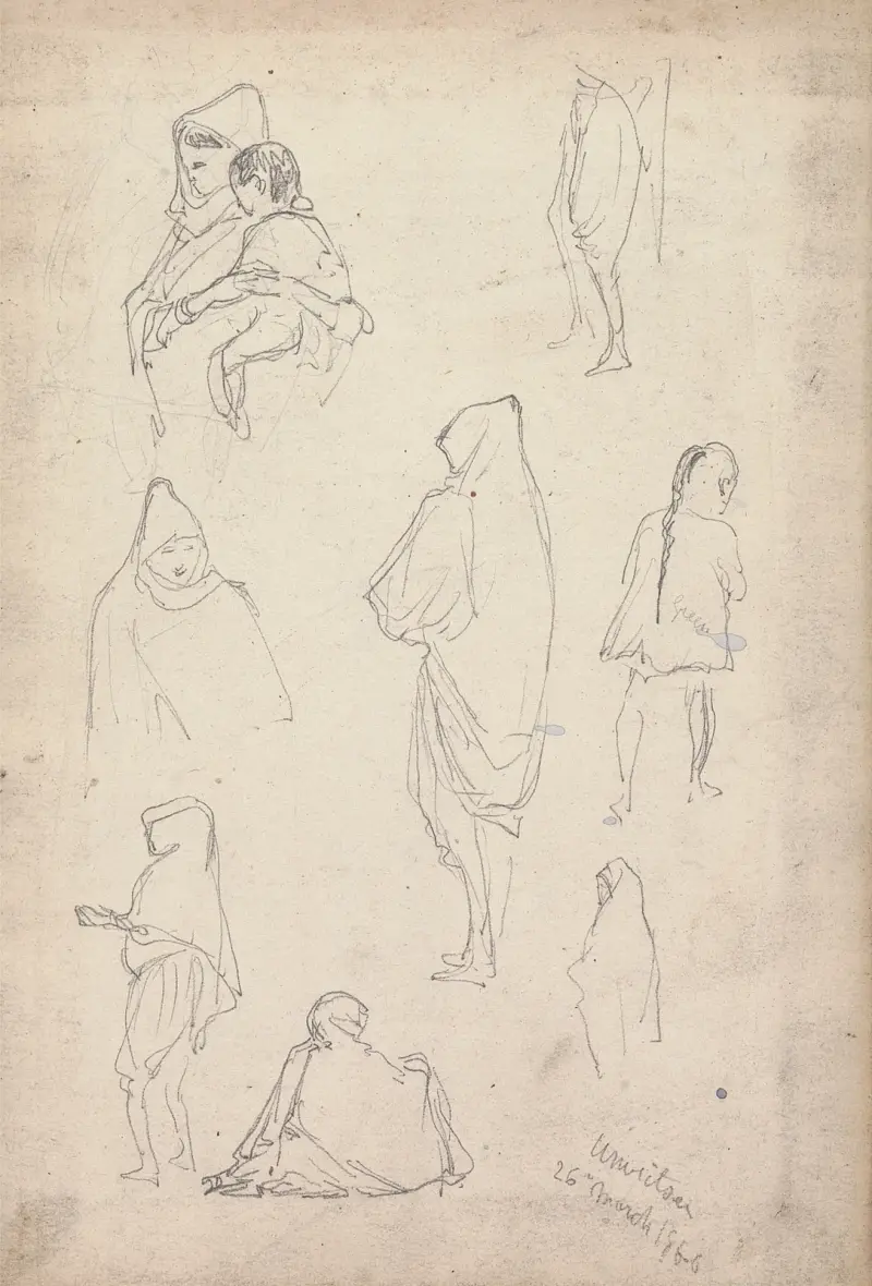 Studier av kvinnor och barn, Amritsar av William Simpson