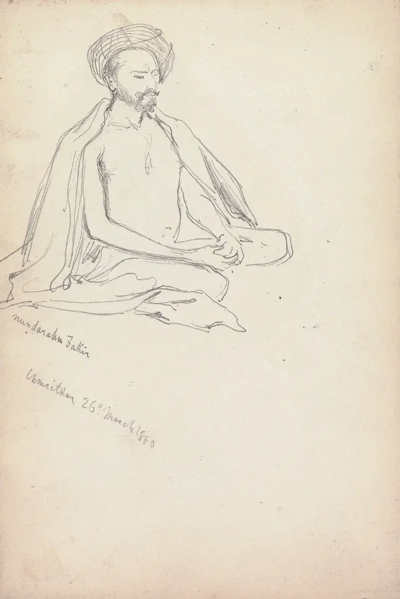 Studie av en fakir, Amritsar, 26 mars 1860 av William Simpson