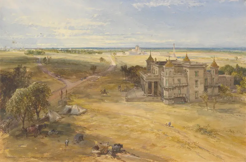 The Dilkoosha, Lucknow in the Distance av William Simpson