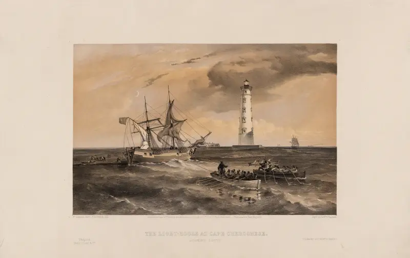 Der Leuchtturm am Kap Chersones – Aussicht nach Süden von William Simpson