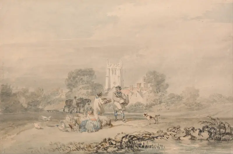 Autumn Sowing of the Grain av Joseph Mallord William Turner