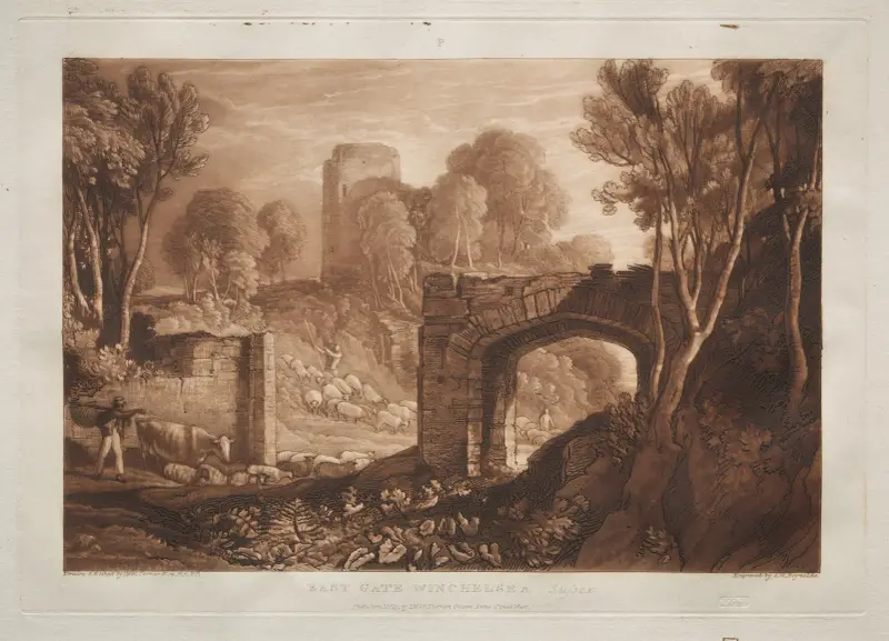 East Gate, Winchelsea, Sussex av Joseph Mallord William Turner