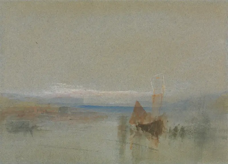 Fishing Boats Becalmed off le Havre av Joseph Mallord William Turner