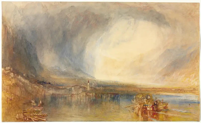Flüelen, from the Lake of Lucerne av Joseph Mallord William Turner