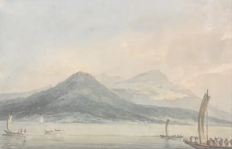From the Isola Borromena, Lago Maggiore av Joseph Mallord William Turner