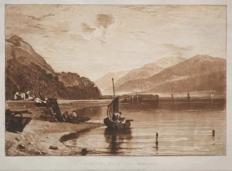 Inverary Pier, Lock Fyne, Morning av Joseph Mallord William Turner