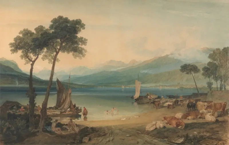 Lake Geneva and Mount Blanc (1802 to 1805) av Joseph Mallord William Turner