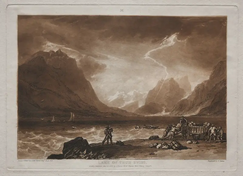Lake of Thun, Swiss av Joseph Mallord William Turner