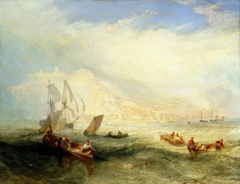 Line Fishing, Off Hastings av Joseph Mallord William Turner