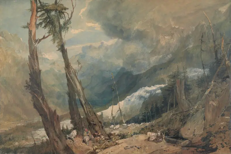 Mer de Glace, i Chamounidalen, Schweiz av Joseph Mallord William Turner