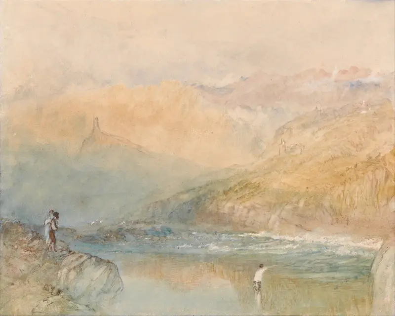 On the Mosell, Near Traben Trarbach av Joseph Mallord William Turner