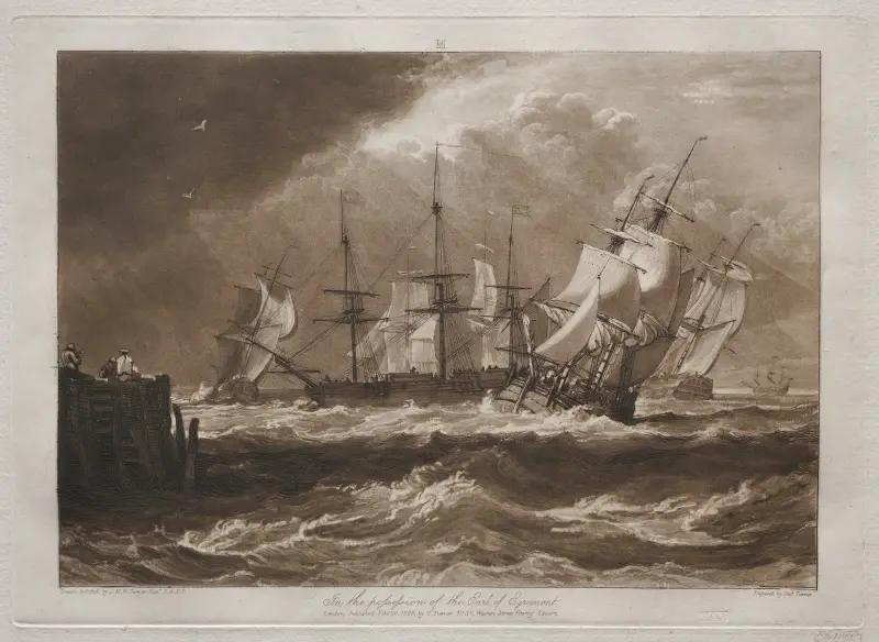 Schiffe in einer Brise von Joseph Mallord William Turner