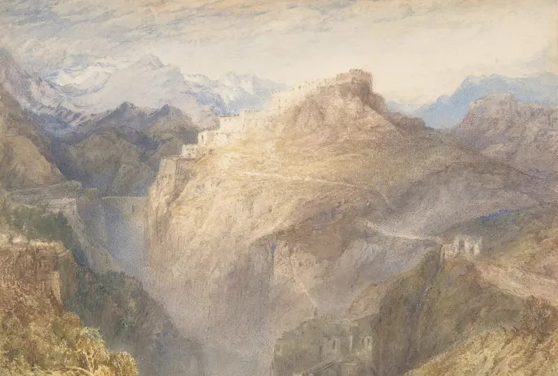 The Fort of L’Esseillon, Val de la Maurienne, France av Joseph Mallord William Turner