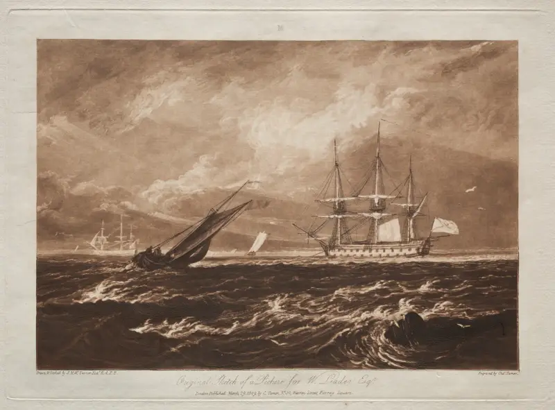 The Leader Sea-piece av Joseph Mallord William Turner