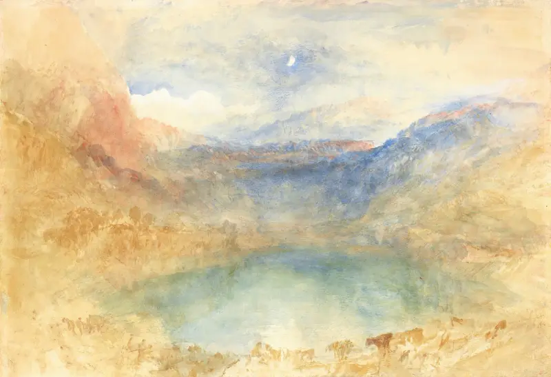 The Lungernsee by Moonlight, Switzerland av Joseph Mallord William Turner