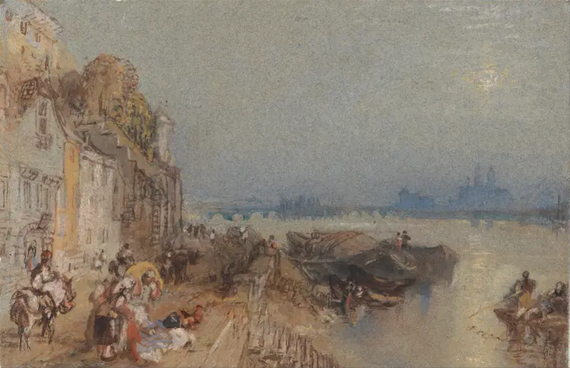 Tours: Zachód słońca – spojrzenie wstecz, Joseph Mallord William Turner