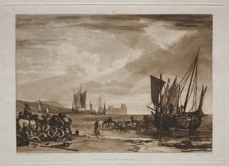 Schiffe beim Entladen von Joseph Mallord William Turner