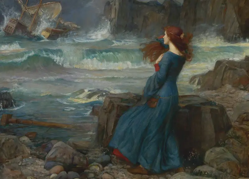 Miranda – Der Sturm von John William Waterhouse
