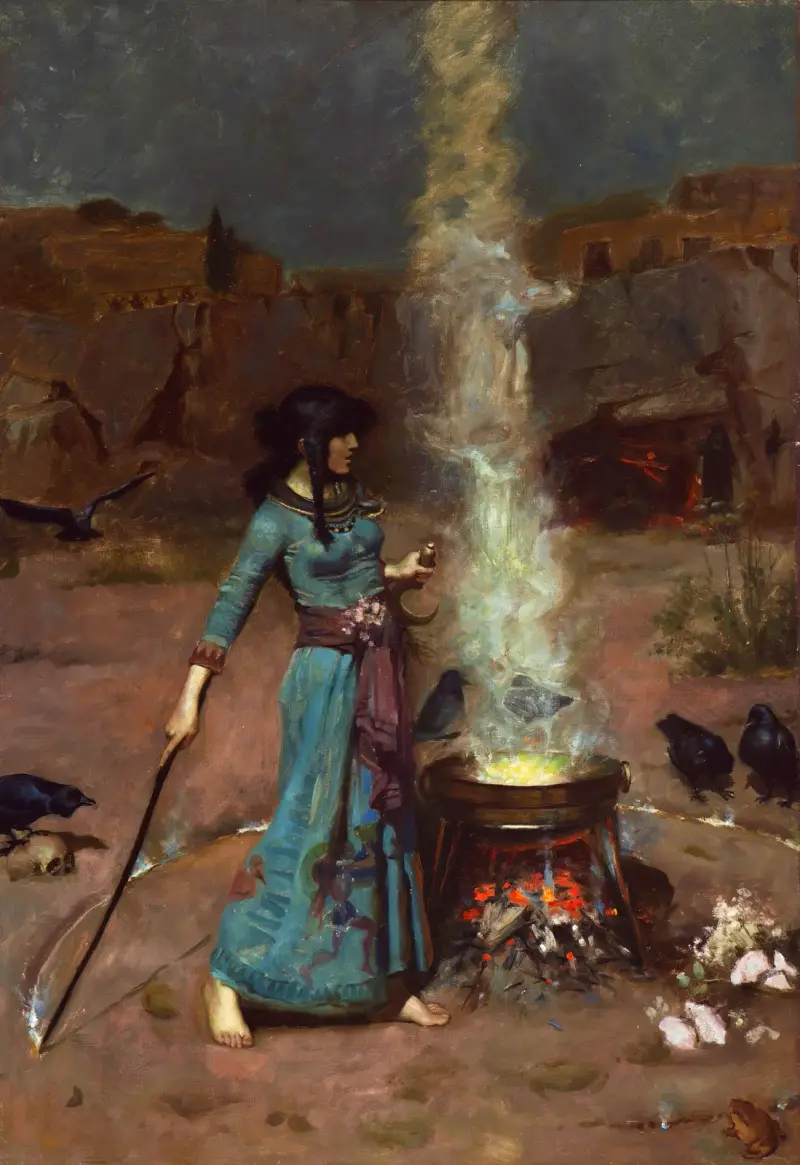 Der magische Kreis von John William Waterhouse