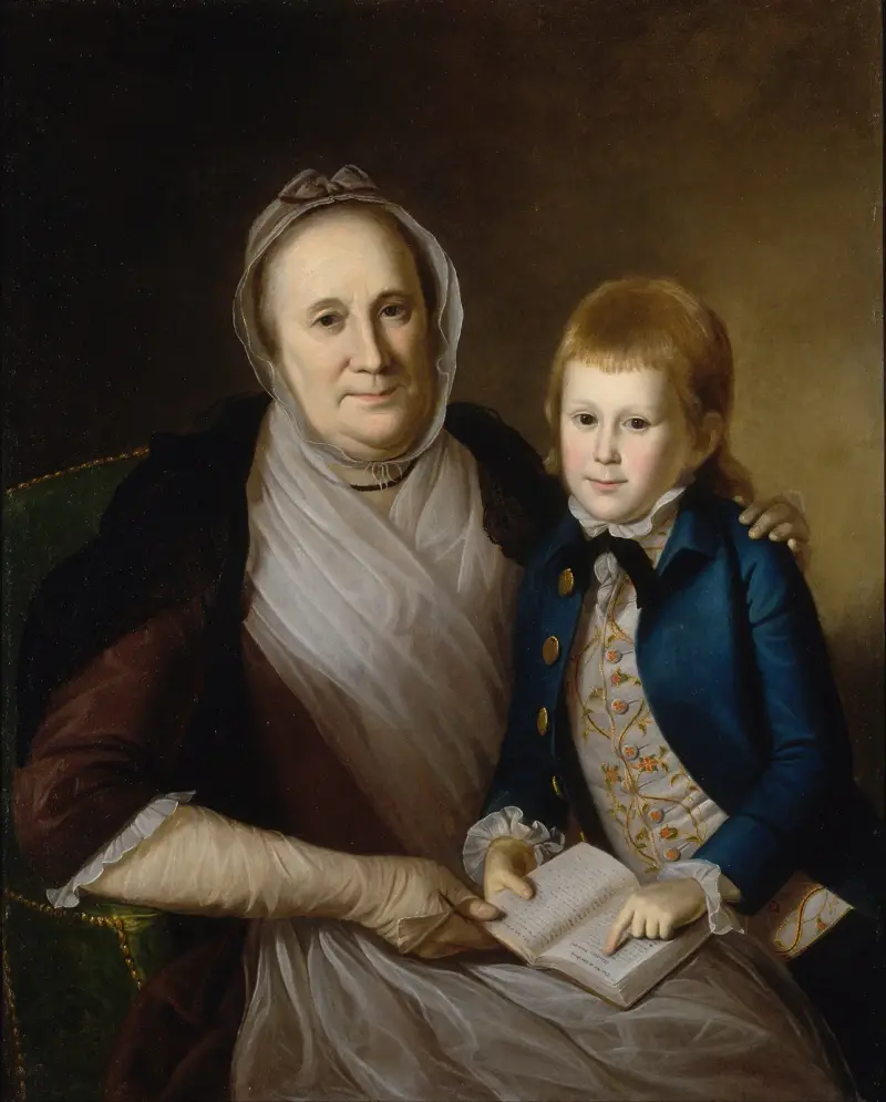 Mrs. James Smith And Grandson av Charles Willson Peale