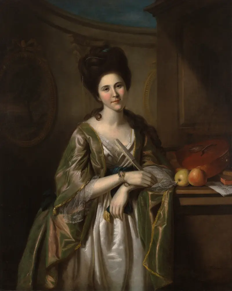 Mrs. Walter Stewart (Deborah McClenachan) av Charles Willson Peale
