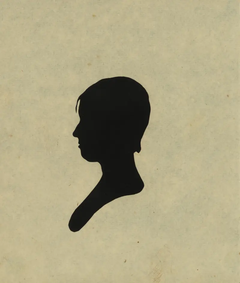 Silhouette eines Mädchens im Profil nach links, Nr. 2 von Charles Willson Peale