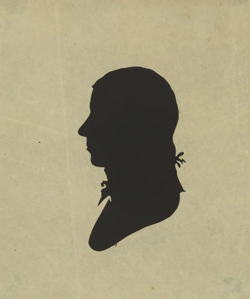 Silhuett av man vänd åt vänster, nr 10 av Charles Willson Peale