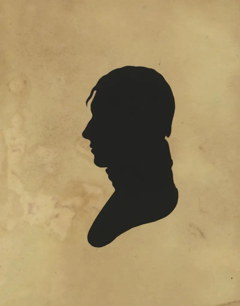 Silhouette of man facing left, no. 11 av Charles Willson Peale