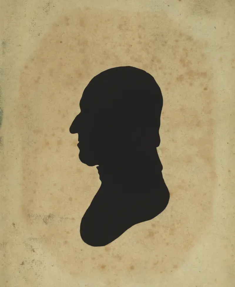 Silhuett av man vänd åt vänster, nr 9 av Charles Willson Peale