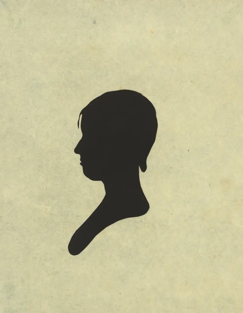Silhouette of woman facing left, no. 3 av Charles Willson Peale